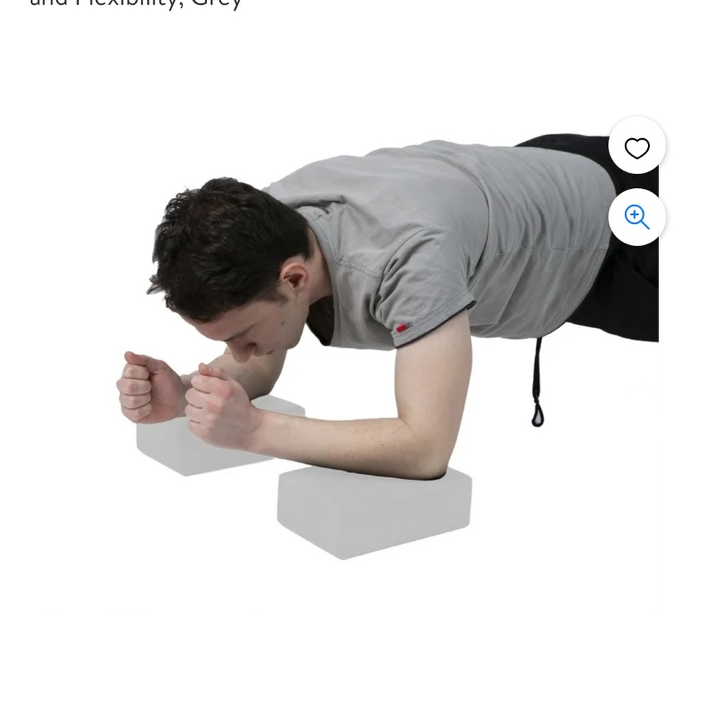 MIND READER Yoga Blocks 2 Gray Blocks